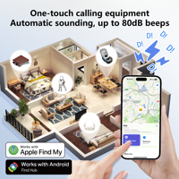 Nouvelle conception ultra-mince, traceur de portefeuille intelligent anti-perte, étanche IP68, avec positionnement mondial, compatible iOS Find My et Android Find Hub