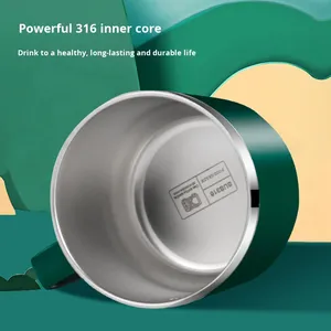 Tasse à lait pour enfants en acier inoxydable 316, motif dessin animé, avec échelle graduée, double paroi, paille intégrée, pour l'apprentissage de la boisson du bébé, pour lait et eau, utilisation directe - Product Image 4