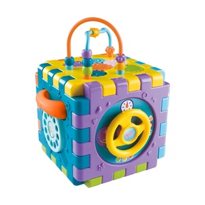 En Bas Âge Multifonction Blocs D'assemblée Juguete 6 Côtés Musical Carré <span class=keywords><strong>Cube</strong></span> D'apprentissage Éducatif Bébé Activité Jouet - Product Image 1