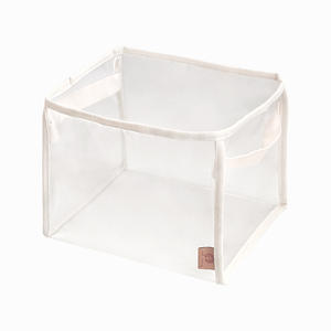 Boîte de rangement transparente Nestop, bac de rangement carré en tissu non tissé, organisateur de jouets pour chambre d'enfant, usage domestique, 25x21x21 cm - Product Image 1