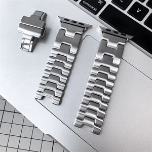 Satine Grand <span class=keywords><strong>H</strong></span> Links correa de acero inoxidable para Apple Watch Series 11 <span class=keywords><strong>Band</strong></span> 10 9 8 correa de pulsera de metal para Iwatch 42mm 46mm - Product Image 5