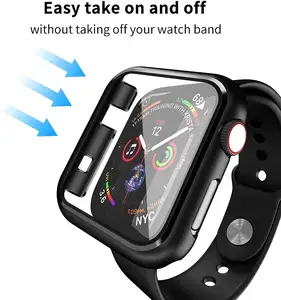 XOWO özelleştirilmiş iWatch durumda ekran koruyucu 38mm 40mm 42mm 44mm 45mm kılıf ve ekran koruyucu apple Watch için 8 7 6 5 4 3 SE