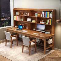 Moderne Bois Massif Double/triple Bureau Étagère Étudiant Bureau Salon Chambre Bureau Ordinateur Étude Table de Jeu