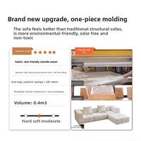 Grenzüberschreitendes Exklusives Maßgefertigtes Italienisches Minimalistisches L-förmiges Sektionalsofa-Set Stoff Hochdichter Schwamm Wohnzimmer