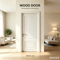 Porte de chambre en bois massif personnalisée de haute qualité, design simple, pour intérieur de maison