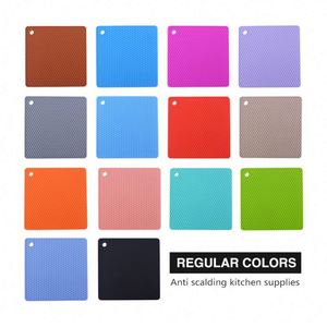 Tapis et sous-plats en silicone écologiques antidérapants pour cuisine, isolants thermiques, anti-brûlure, carrés et ronds, protection contre la chaleur - Product Image 6