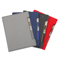 Individuelles Logo A5 PU-Textur Notizbuch mit Stifthalter Verschluss Drahtbindung Business Büro Meeting Tagebuch Journal