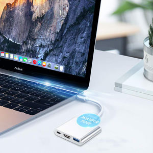 ฮับชนิด C ถึง4K HDTV USB C 3.0อะแดปเตอร์สำหรับ Macbook iPad Surface <span class=keywords><strong>HP</strong></span> ENVY 15 Samsung S21 DEX Xiaomi 10 TV PS5 - Product Image 4