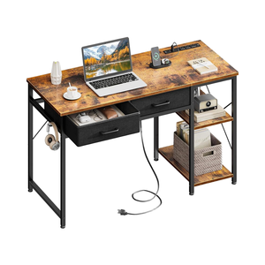 Kesempatan meja komputer kecil, meja tulis terbalik dengan laci dan Outlet daya, rak penyimpanan untuk kantor rumah - Product Image 1
