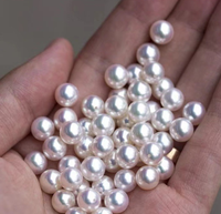 Akoya — perles d'eau salée de mer naturelle japonaise, moitié dures 6.5-7mm, eau de mer douce, livraison gratuite