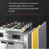 Olla Eléctrica Automática para Cocinar Fideos con Elevación, Máquina de Cocinar Fideos de 3, 6 o 9 Cabezas, Olla para Fideos Eléctrica/a Gas, Equipo de Cocina