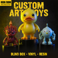 Figurines de canards en vinyle souple personnalisées, figurines d'animaux mignons, boîte mystère, jouets de créateurs, fabricant OEM