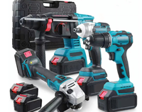 Ensemble de perceuse électrique sans fil 21V, batterie Li-ion 2.0Ah, moteur sans balais, vitesse variable, multifonction, personnalisable