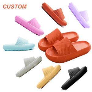 Claquettes nuages à semelle épaisse de 4 cm, grandes tailles, <span class=keywords><strong>pour</strong></span> femmes et hommes, chaussures décontractées, sandales compensées <span class=keywords><strong>pour</strong></span> femmes, grandes tailles personnalisées - Product Image 2