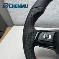 Maßgefertigtes NEUES Sport-Echtleder-Lenkrad für Volkswagen VW Golf R 5 6 8 R Jetta Mk6 Polo Passat CC Auto-Lenkrad