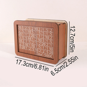 Tirelire personnalisable en bois pour enfants avec compteur et chiffres, pour la maison, réutilisable - Product Image 2