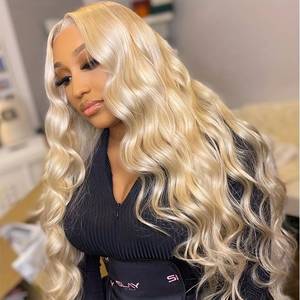Pelucas de Cabello Humano Virgen Brasileño con Ondas Suaves, Color Rubio Miel 613, HD Transparente, 13x4, con Frente de Encaje, para Mujeres y Niñas, en Oferta - Product Image 1