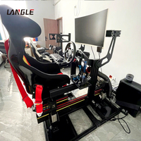 Plateforme de simulateur de course 2DOF en profilé aluminium avec cylindre électrique, ensemble de mouvement D-box, cockpit de simulateur, simulateur 2DOF abordable