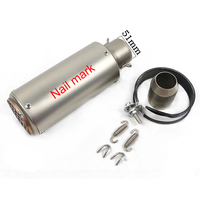 가와사키 400 Z 스테인레스 스틸 51mm 60mm 범용 오토바이 슬립온 리어 배기 팁 시스템 머플러 새 상품 고품질