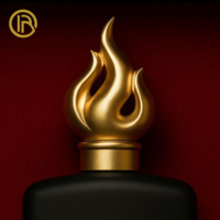 Capuchon de parfum en Zamac de haute qualité avec inserts en pierre de lave – Anti-fuite, logo personnalisé, ton terreux pour les marques Wilderness