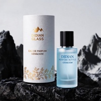 Nouveau produit, flacons de parfum en verre cylindriques, vides, transparents, 30 ml, 50 ml, 100 ml, flacon de parfum de luxe avec couvercle magnétique, emballage en boîte