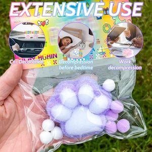 Soft Silicone <b>Plush</b> <b>Cat</b> Paw Squeeze Toy Essential Stress Relief Gift for Children's Party - Product Image 6