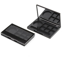 Palette de fards à paupières 7 en 1 avec pinceau, 10 couleurs mélangées, emballage vide, maquillage, emballage vide, OEM, imperméable, fard à paupières et blush