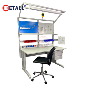 Detall tavolo pesante ESD banco da lavoro banco da laboratorio ESD postazione di lavoro scrivania elettronica con sedia da lavoro - Product Image 1