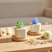 Figurine de plante succulente en verre de Murano soufflé à la main, mignonne, pour cadeau d'inauguration de maison ou décoration de bureau
