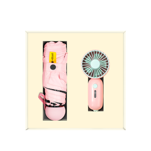Set <span class=keywords><strong>de</strong></span> Regalo Promocional Empresarial 2026 con Logotipo Personalizado, Mini Ventilador y Paraguas para Eventos <span class=keywords><strong>de</strong></span> Seguros y Escolares - Product Image 2