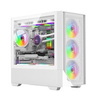 5pci Slots Computer Mid Tower Gaming Desktop Gamer case Game avec fenêtre en verre trempé