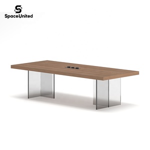 Postes de travail minimalistes en bois massif et tables de conférence de luxe SpaceUnited - Product Image 4