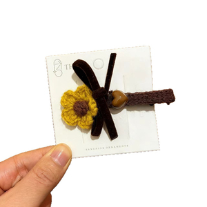 Hot Selling <b>Sweet</b> Niche Design Yellow Small <b>Flower</b> Hairpin Exquisite Light Luxury Women's Hairpins Fashion Headwear Wholesale - Product Image 6