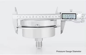 플랜지 가장자리 기기 압력계 2.5% 고정밀 공기 액체 압력 게이지 축 방향 압력 미터 게이지 - Product Image 5