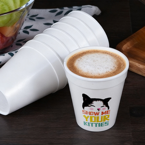 Bán buôn Trắng Smoothie Takeaway đồ uống lạnh cà phê xốp cup 6oz 8oz 16oz 32oz dùng một lần tùy chỉnh EPS bọt ly với logo - Product Image 3