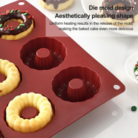 12 trous Mini Cookie Pâtisserie Gâteau Chocolat Gelée Moule Sans Bpa Silicone Donuts Moule pour Pâtisserie