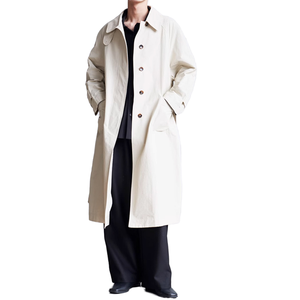 Nuovo trench neutro leggero semplice cappotto lungo da <span class=keywords><strong>uomo</strong></span> trench - Product Image 1