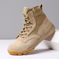 Bottes tactiques pour hommes en cuir de vache ultra-léger personnalisées, à lacets, avec doublure en mesh, semelle en caoutchouc, pour la randonnée et les aventures en plein air