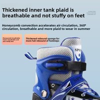 Patins à roulettes professionnels pour garçons et filles, adaptés aux débutants, style patins artistiques, taille réglable, roues lumineuses en PVC, rangée unique en PU