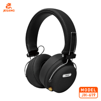 Casque audio vintage BT supra-auriculaire en cuir PU avec coussinets confortables, charnière métallique, son stéréo multicolore pour la musique et le gaming, vente en gros