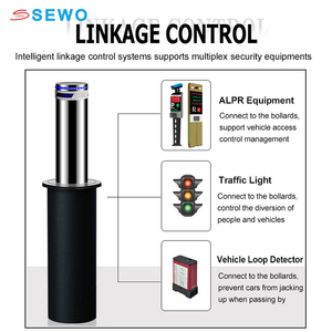 Sewo Kính thiên văn rào cản giao thông có thể thu vào tăng thủy lực bollard cho xe Kiểm soát truy cập quản lý bollards tự động - Product Image 5