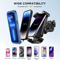 Support de téléphone pour moto, support anti-secousse pour guidon, pince en silicone pour scooter, iPhone, Samsung, Google