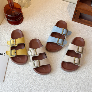Sandalias de Verano para Niñas, <span class=keywords><strong>Chanclas</strong></span> de Suela Gruesa con Cierre de Hebilla, Pantuflas de Moda Casual para la Playa - Product Image 2