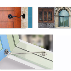 Yongdexing No-Drill Window <b>Hook</b> Stainless Steel Thickened Cabinet Door <b>Hook</b> With <b>Adhesive</b> And Screws For Indoor Use - Product Image 2