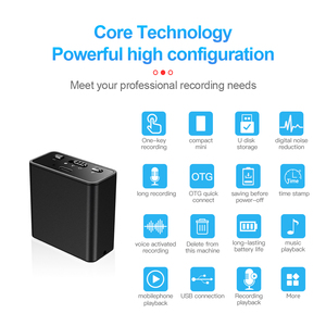 Morelian Máy ghi âm kỹ thuật số Mini Q65 Máy nghe nhạc MP3 hình chữ nhật máy nghe nhạc MP3 sạc USB 1200mAh Máy ghi âm ghi âm - Product Image 2