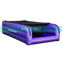 GAOHAO Fosse à mousse gonflable bleue pour barres de gymnastique, tapis de piste gonflable, fosse à mousse d'atterrissage, taille 300x200x90cm, tapis d'atterrissage sécurisé pour enfants, anti-choc