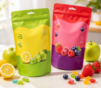 Sachet Doypack Personnalisable avec Votre Logo, Surface Mate, Fermeture Éclair, en Plastique, pour Snacks, Poudres, Grains Aromatisés, Emballage Souple