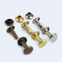 Deepeel BF236 Rivets ronds en cuivre 5/6/7/8/9/10mm pour artisanat du cuir DIY, chaussures, vêtements, sacs, décoration