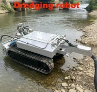 Robot de nettoyage de boue sous-marine pour bassin et réservoir, robot de dragage télécommandé à chenilles submersibles