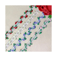 LEIXUSI Bordure en dentelle victorienne à code-barres coloré de 2 cm, brodée pour vêtements d'enfants, accessoires de bricolage faits à la main en stock